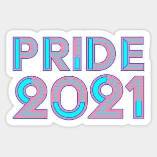 LGTBQ Pride Month Tee - 2021 - Trans Flag Colors Sticker